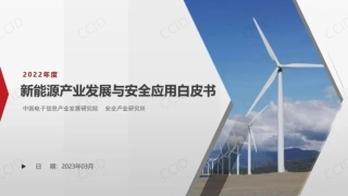 新能源产业发展与安全应用白皮书（2022年度）PPT