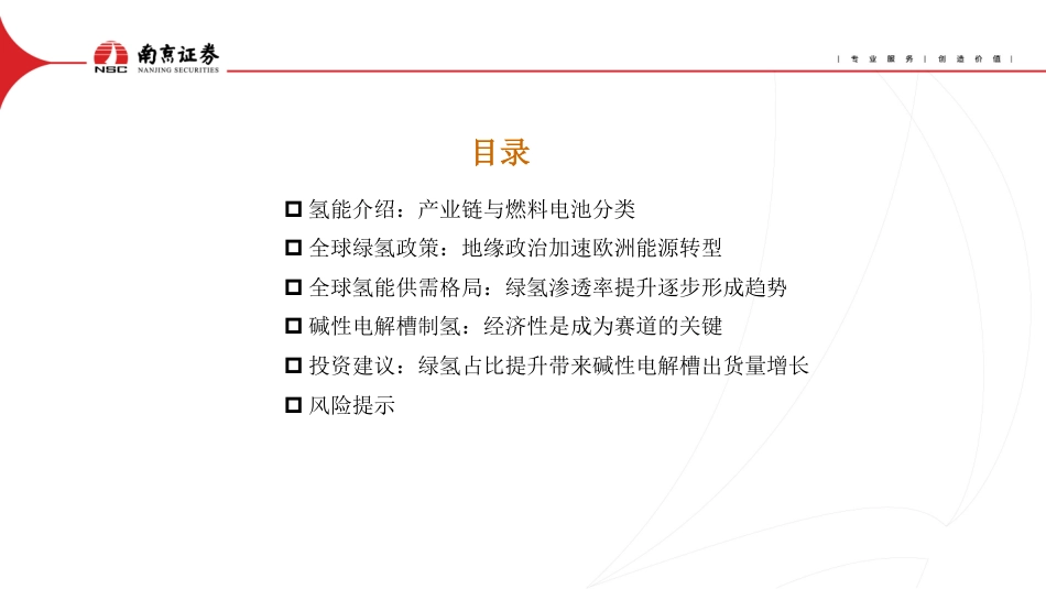 氢能行业：地缘政治加速绿色能源转型--南京证券_第3页