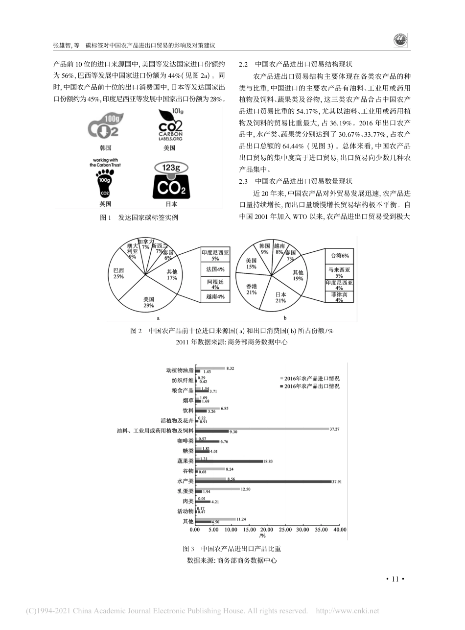 碳标签对中国农产品进出口贸易的影响及对策建议_张雄智_第2页