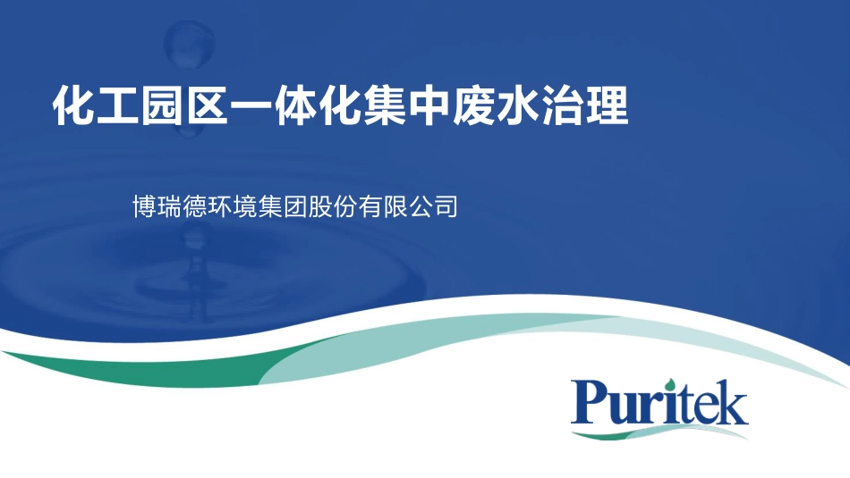 博瑞德：化工园区一体化集中废水处理_第1页