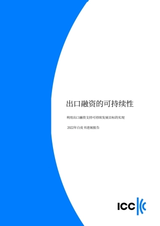 出口融资的可持续性进展报告（中）-32页