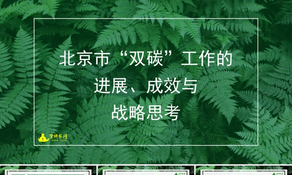 北京市“双碳”工作的进展、成效与战略思考-202304-北京市社会科学院城市问题研究所所长陆小成-38页