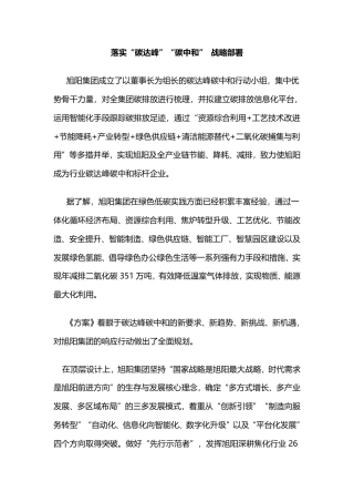 43、旭阳集团碳达峰碳中和行动方案