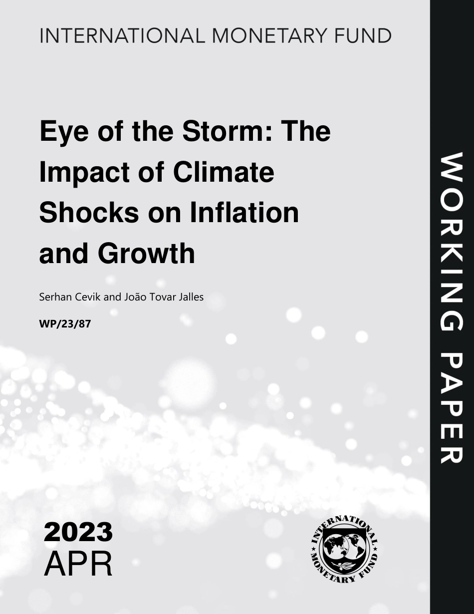 IMF-风暴眼：气候冲击对通货膨胀和增长的影响-33页_第1页