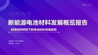 2023新能源电池材料发展概览报告-甲子光年-2023.5-50页