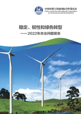 稳定、韧性和绿色转型-2022年关注问题报告--国合会