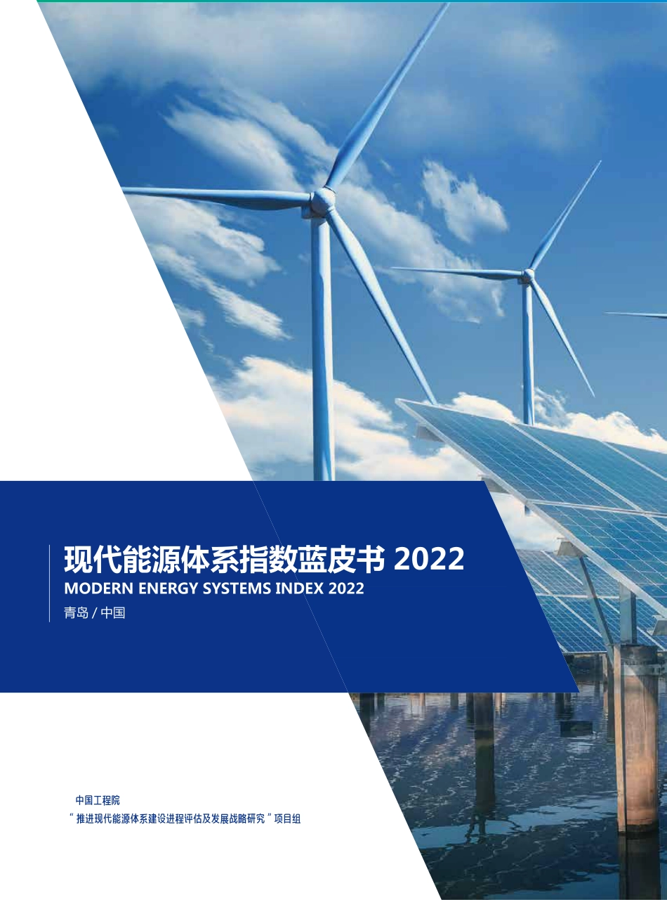 现代能源体系指数蓝皮书2022--中国工程院_第1页
