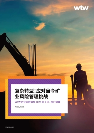 复杂转型：应对当今矿业风险管理挑战（执行摘要）--WTW
