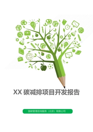 XX县碳减排项目开发咨询商业书模板