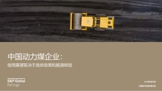 中国动力煤企业：信用展望取决于政府政策和能源转型-S_P
