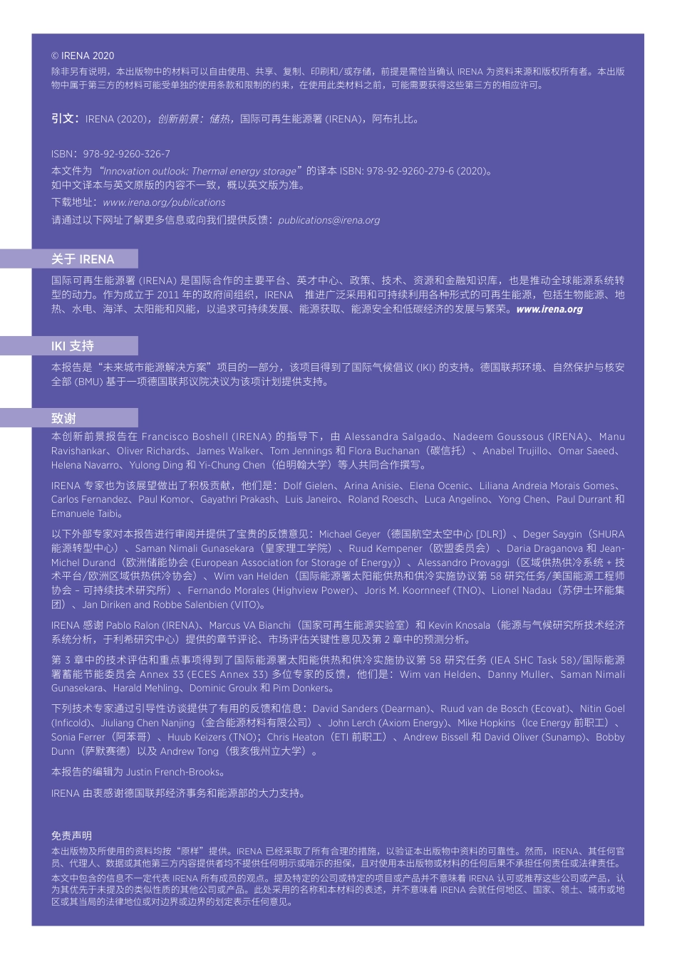 IRENA创新展望：储热_第2页