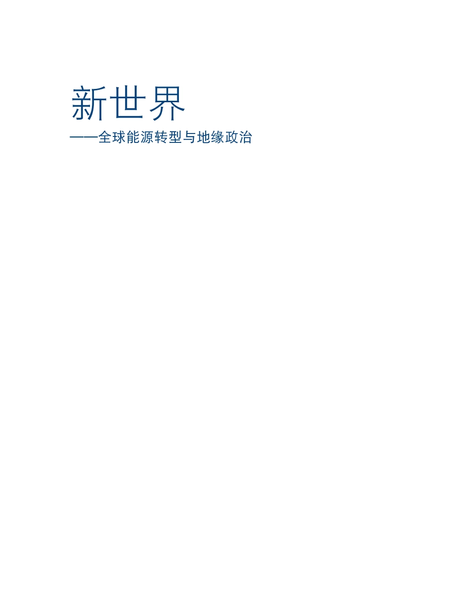 新世界——全球能源转型与地缘政治-IRENA_第2页