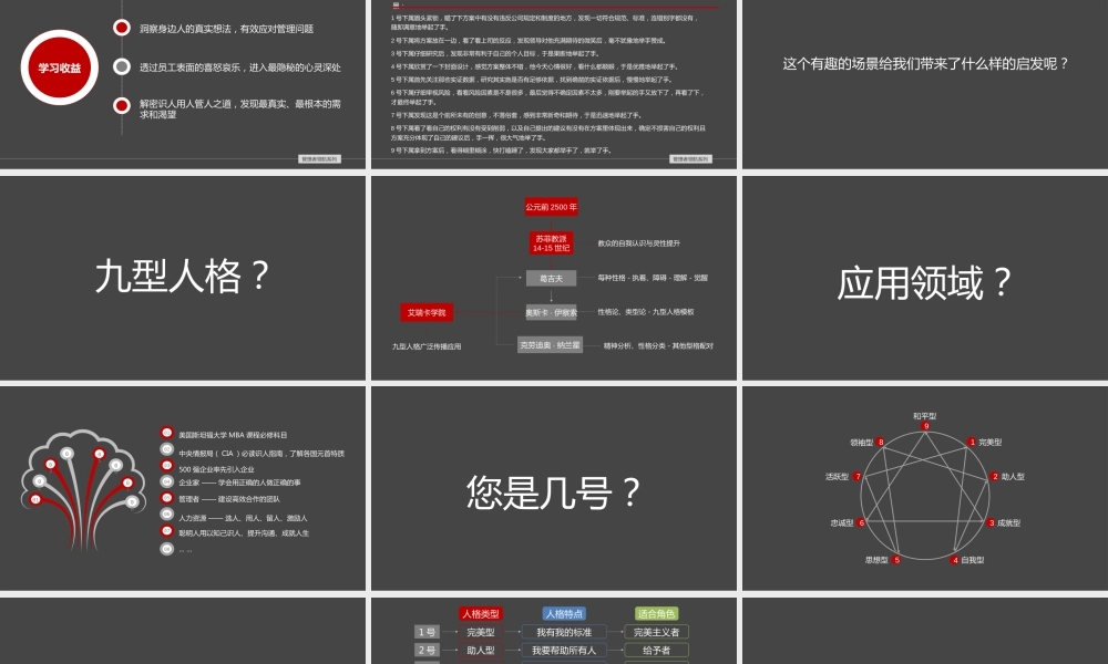 九型人格与领导力