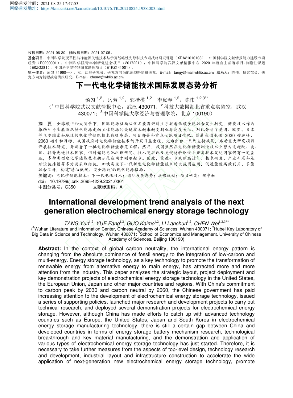 下一代电化学储能技术国际发展态势分析_第2页