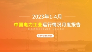 2023年1-4月中国电力工业运行情况月度报告-中商产业研究院