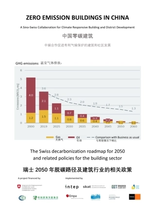 瑞士2050年脱碳路径及建筑行业的相关政策-中国建筑节能协会
