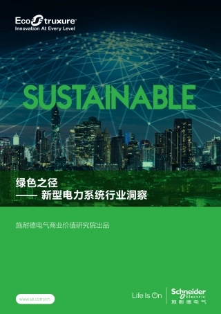 绿色之径：新型电力系统行业洞察--施耐德电气