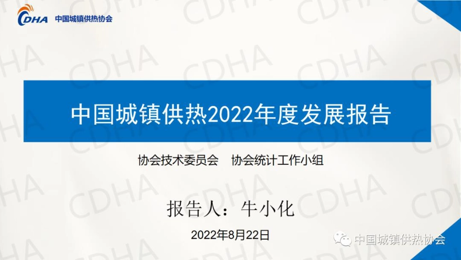 牛小化：中国城镇供热2022年度发展报告_第1页
