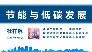 杜祥琬院士：节能与低碳发展