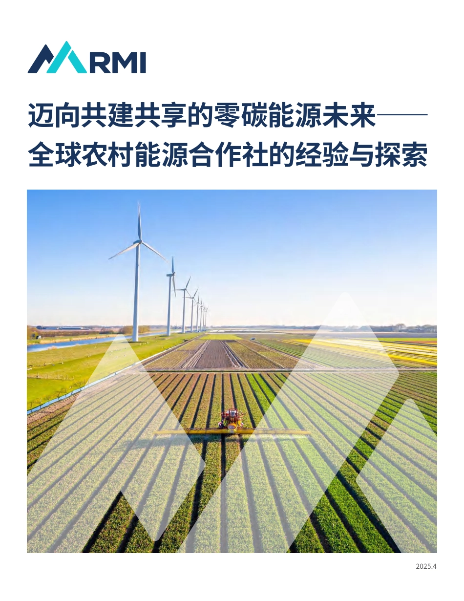 落基山研究所RMI：迈向共建共享的零碳能源未来——全球农村能源合作社的经验与探索_第1页