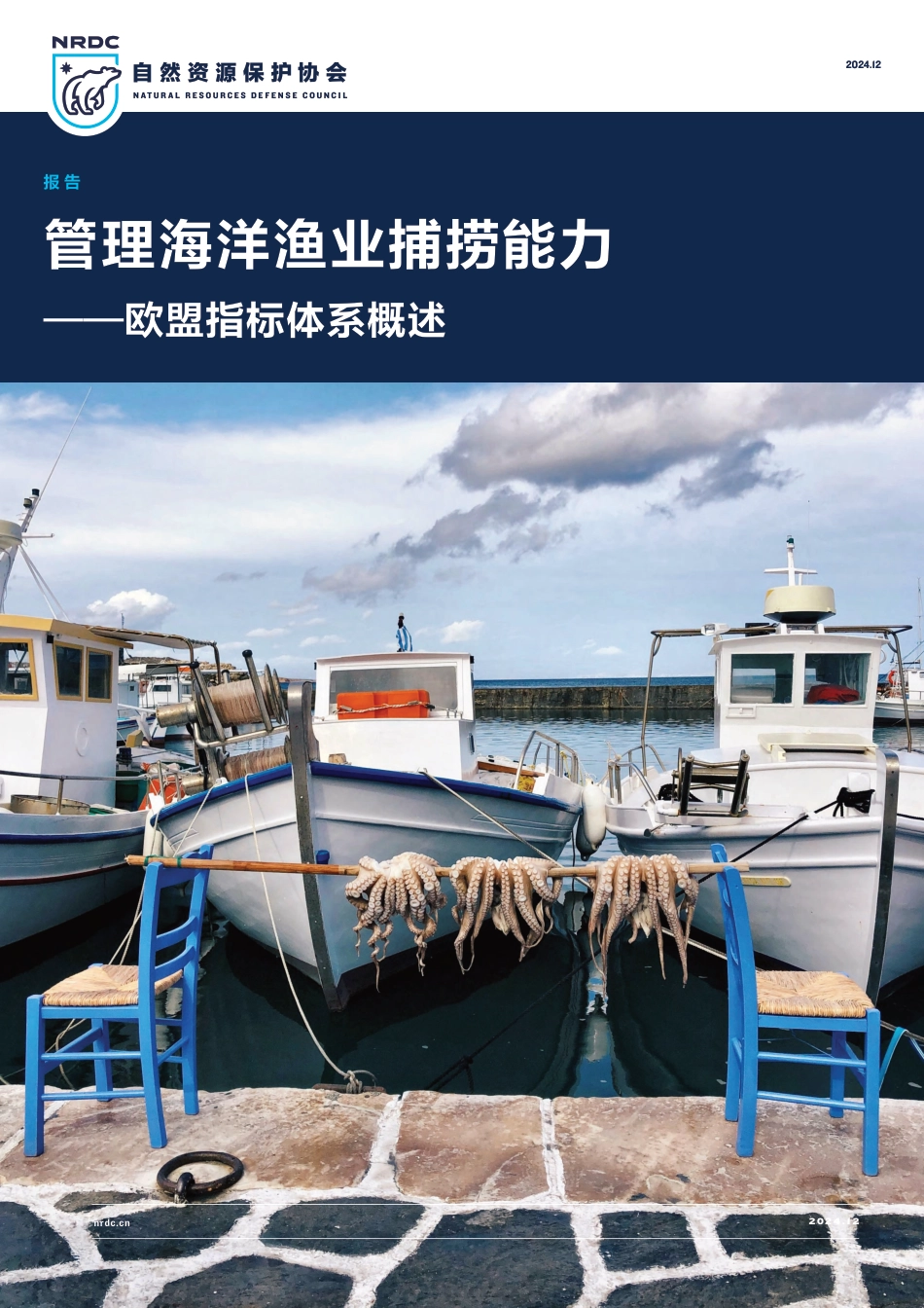 自然资源保护协会NRDC：管理海洋渔业捕捞能力——欧盟指标体系概述_第1页