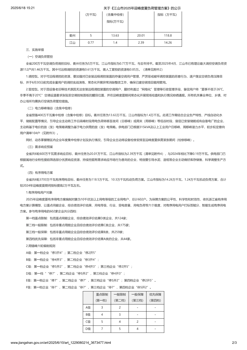 江山市2025年迎峰度夏负荷管理方案_第2页