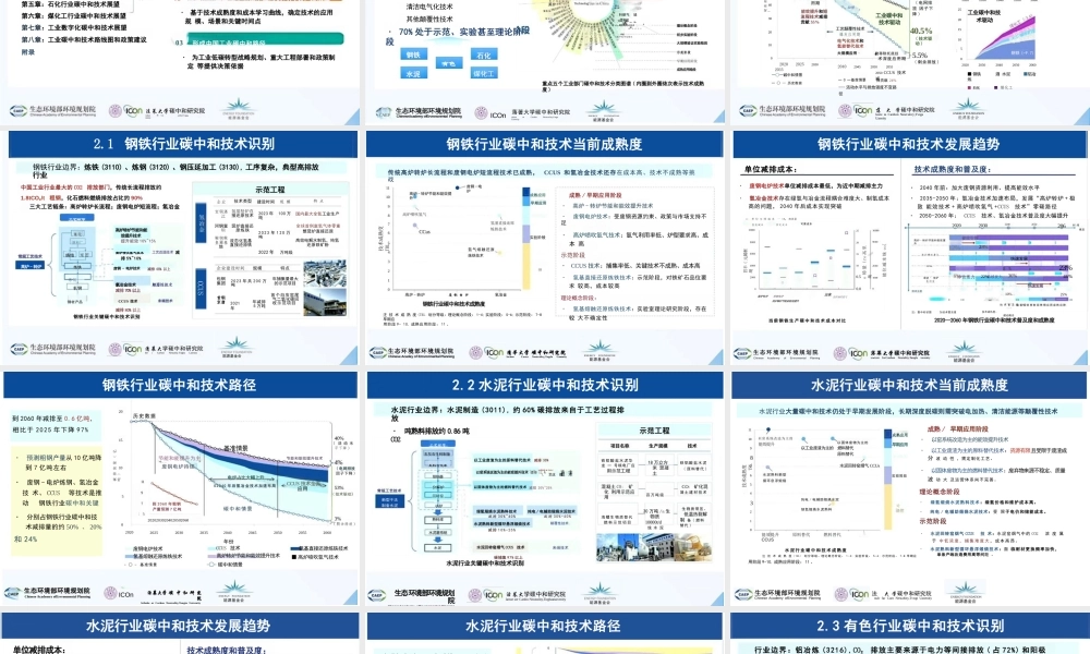 清华大学：中国碳中和目标下的工业低碳技术展望（PPT版）
