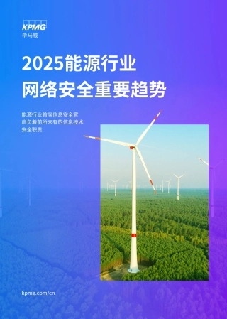 毕马威：2025能源行业网络安全重要趋势