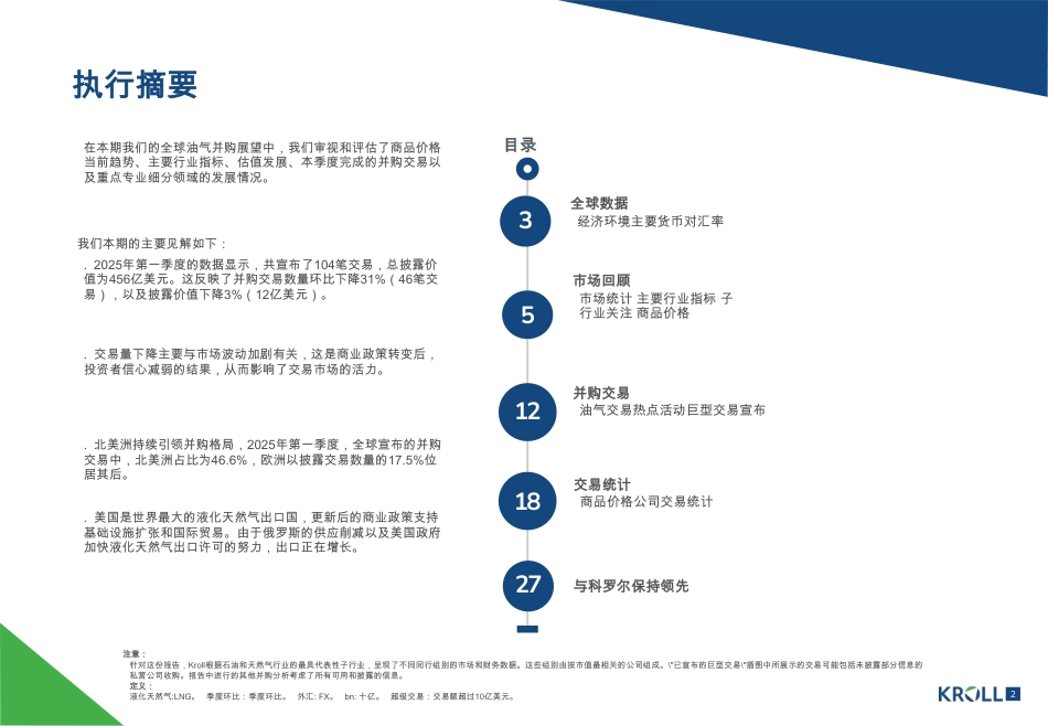 科罗尔行业洞察：全球油气并购展望（2025年Q1）_第2页