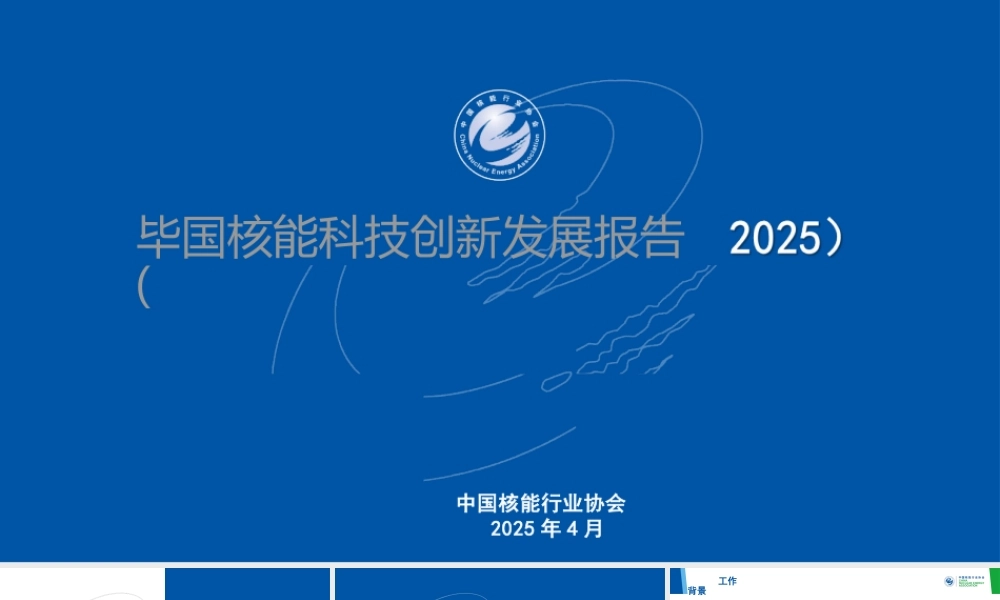 中国核能行业协会：中国核能科技创新发展报告（2025）