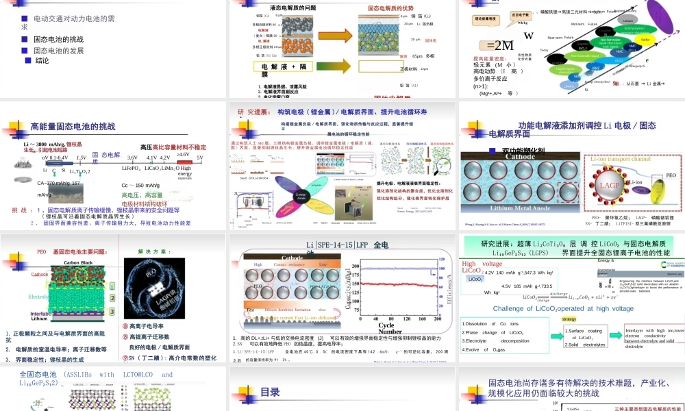 厦门大学 孙世刚：电动交通固态电池的挑战和发展