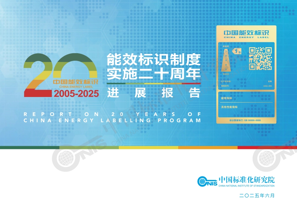 中国标准化研究院：能效标识制度实施二十周年进展报告_第1页