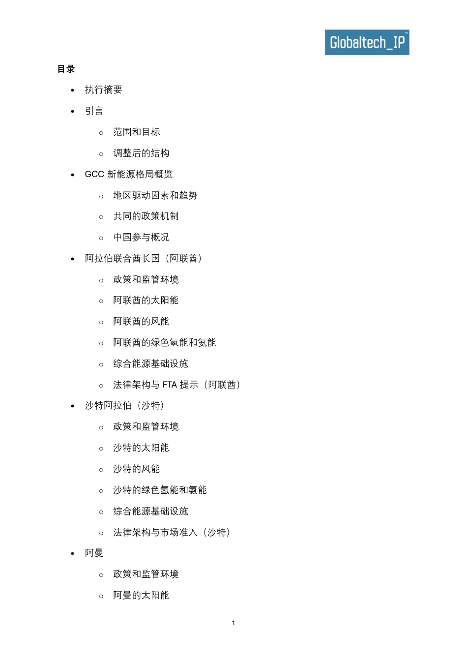 Globaltech IP有限公司：海湾合作委员会（GCC）的氢能与氨能-中国企业的机遇_第2页