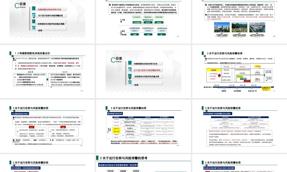 国网辽宁 田野：新型配电系统运行态势感知与风险预警