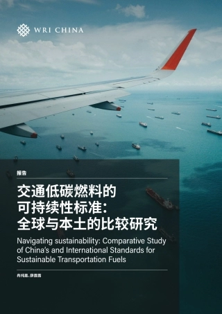 世界资源研究所WRI：交通低碳燃料的可持续性标准：全球与本土的比较研究