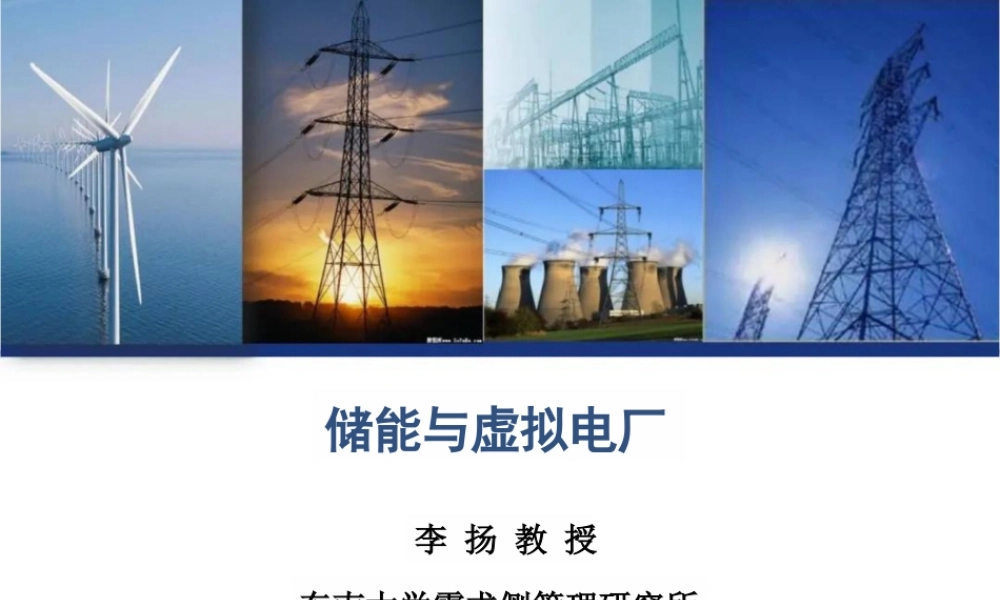东南大学PPT：储能和虚拟电厂-64页
