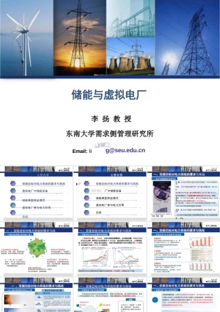 东南大学PPT：储能和虚拟电厂-64页