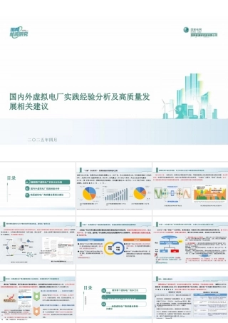 国家电网PPT：国内外虚拟电厂实践经验分析及高质量发展相关建议-29页