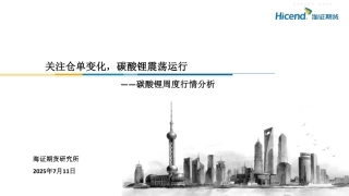 海证期货：关注仓单变化，碳酸锂震荡运行