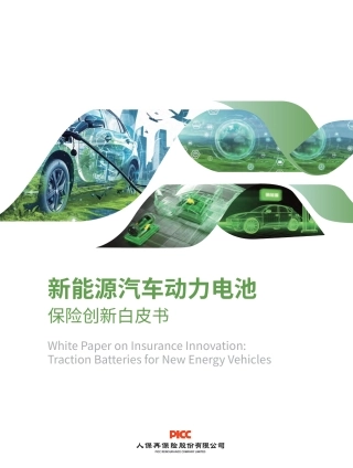 人保再保险：新能源汽车动力电池保险创新白皮书