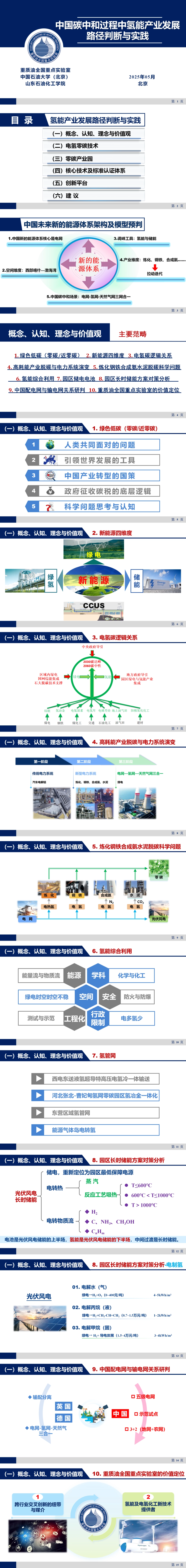 中国石油大学 周红军：中国碳中和过程中氢能产业发展路径判断与实践_第1页