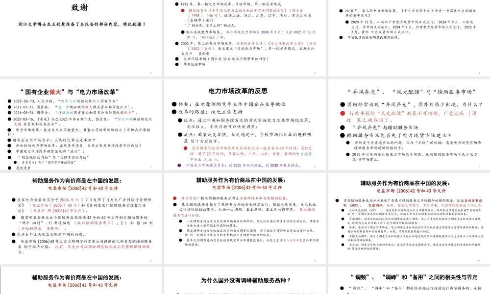 浙江大学 文福拴：电力辅助服务两个细则的背景、现状与展望报告