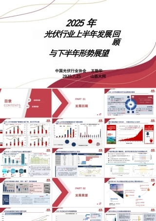 中国光伏行业协会 王勃华：2025年光伏行业上半年发展回顾与下半年形势展望