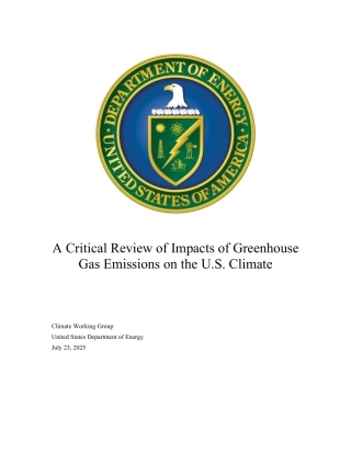 美国能源局：温室气体排放对美国气候影响的批判性综述