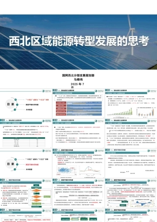 国网西北 马晓伟：西北区域能源转型发展的思考