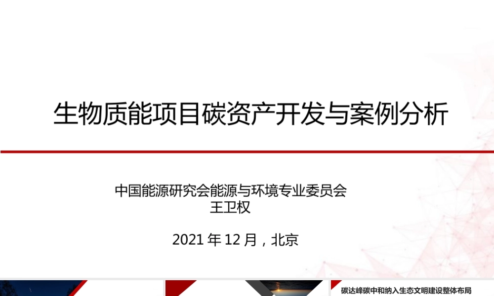 王卫权：生物质能项目碳资产开发与案例
