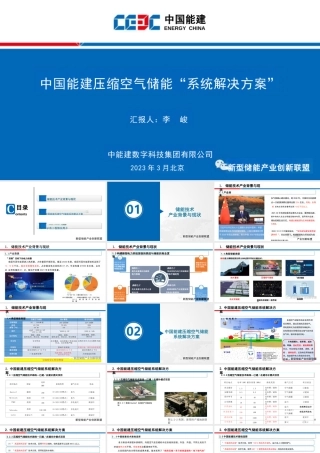 中国能建PPT：压缩空气储能“系统解决方案”