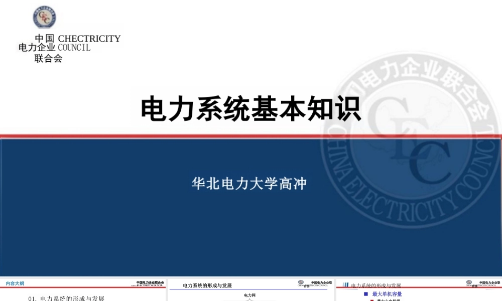 华北电力大学 高冲：电力系统基本知识