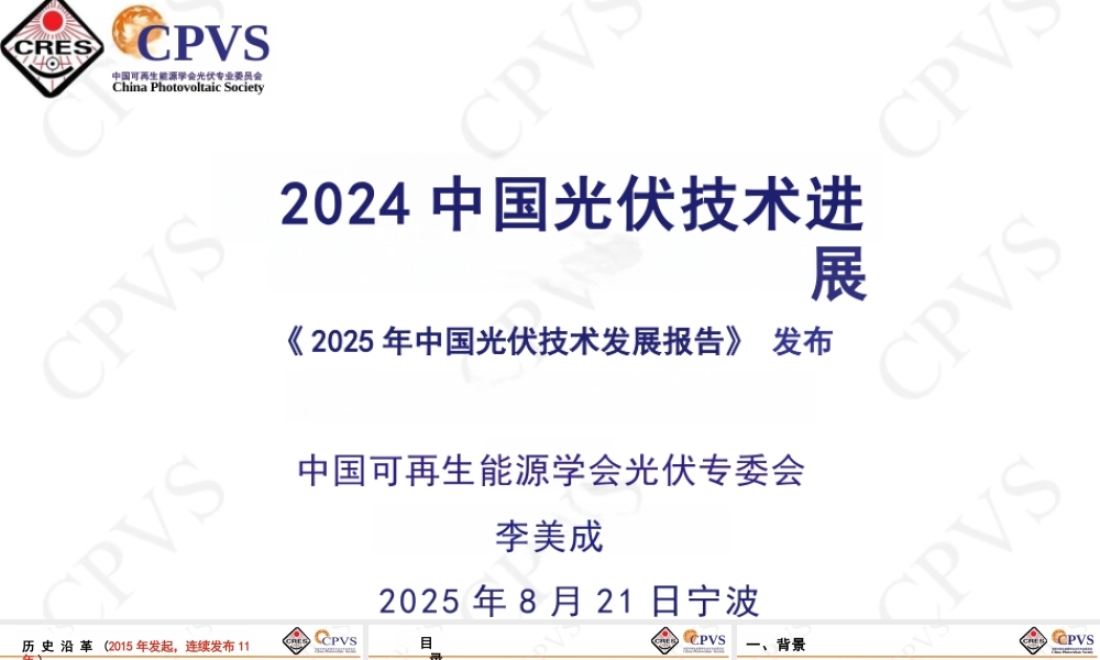 光伏强国再进阶！附2024中国光伏技术进展报告