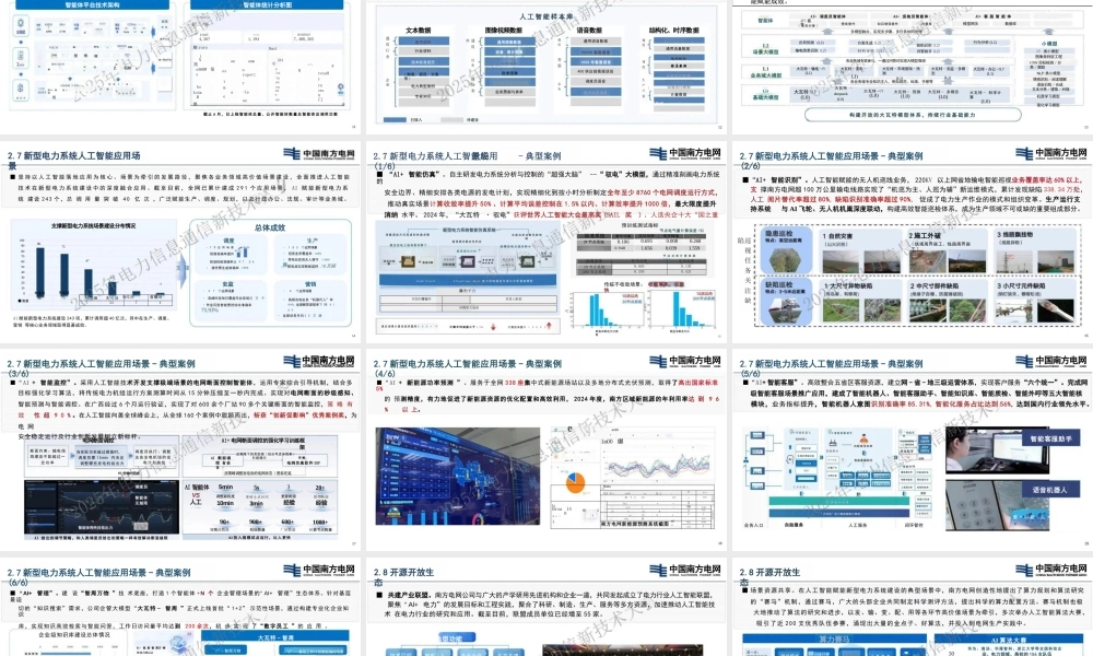 【PPT】南方电网：人工智能深度赋能新型电力系统建设助推电力行业高质量发展